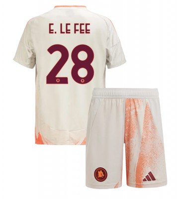 AS Roma Enzo Le Fee #28 Borta Kläder Barn 2024-25 Kortärmad (+ Korta byxor)